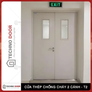 Ảnh - Cửa thép Chống cháy 2 cánh – T2