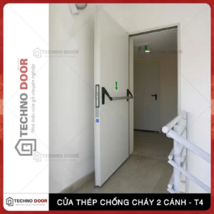 Ảnh - Cửa thép Chống cháy 2 cánh – T4